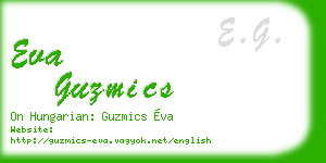 eva guzmics business card